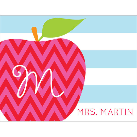 Chevron Apple Folded Note Cards